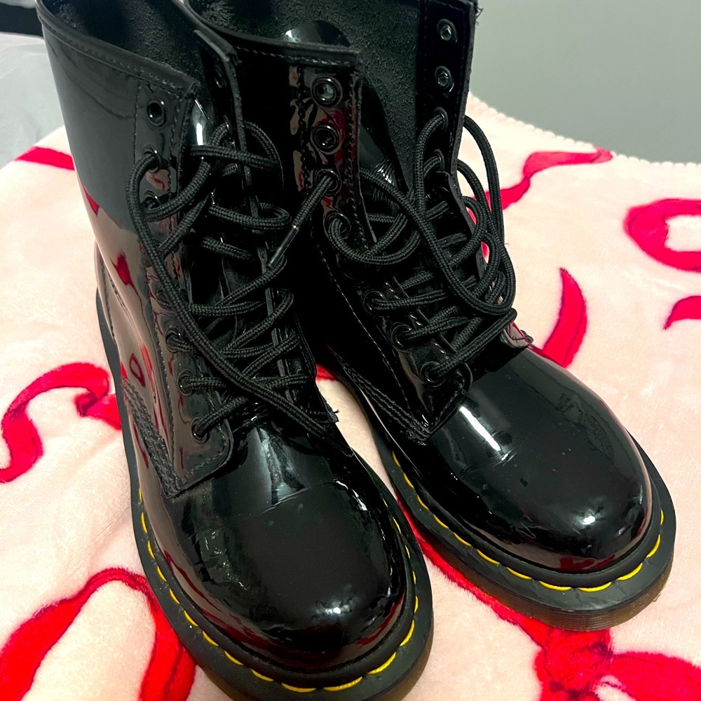 Dr. Marten’s patent leather boots
